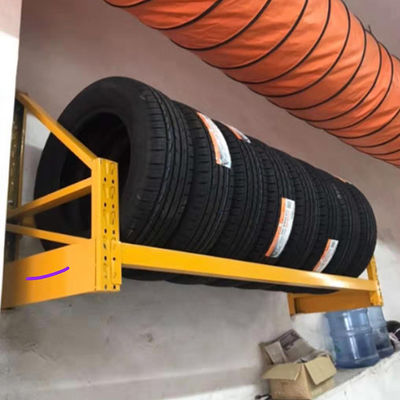 A cremalheira feita sob encomenda do LH Logo Heavy Duty Tire Rack, pneu de tapeçaria submete a cremalheira de exposição engrossada, de aço para a loja