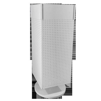 A cremalheira de exposição de H1440mm W540mm Pegboard, cremalheira quatro do girador de Pegboard da bancada tomou partido