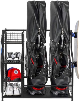 Organizador Rack For Supermarket da garagem do saco de golfe da cor 2 do preto do OEM