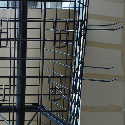 A exposição preta do supermercado arquiva a cremalheira de exposição de gerencio da aprovação do TUV com rodas
