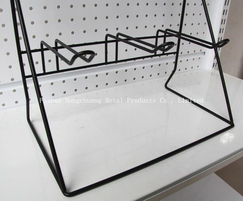 Cremalheira de exposição preta da bateria de H500mm W310mm, cremalheira Pegboard da ferramenta da parede da garagem
