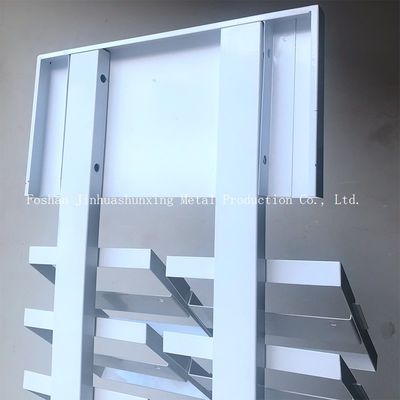 cremalheira de exposição da amostra da altura 320*480 milímetro de 2050mm, cremalheiras de exposição de vidro com branco
