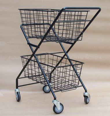 Cesta do tênis da largura da altura 600mm da dobradura 950mm com rodas duas camadas