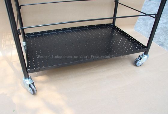 carro 370mm largo alto do ensino do tênis da bola de Ballport 325 da cremalheira do armazenamento do material desportivo de 800mm, cor preta