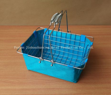da decoração moderna da casa da quinta da altura 285mm de 135mm a cesta de fio do Mercado-estilo para o banheiro, kicthen com punhos, saco de pano