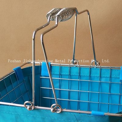 da decoração moderna da casa da quinta da altura 285mm de 135mm a cesta de fio do Mercado-estilo para o banheiro, kicthen com punhos, saco de pano