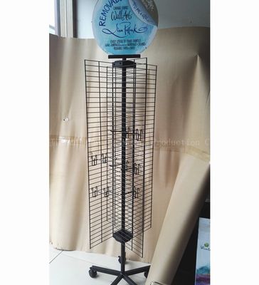 Quatro a cremalheira de exposição de gerencio tomada partido de W500mm H1800mm, acessórios do telefone celular indica a cremalheira com gancho