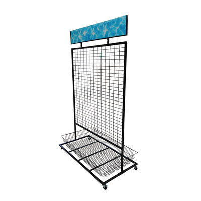 Retalho Multi-funcional Mesh Wire Hanging Display Rack do supermercado com quadros de avisos do PVC