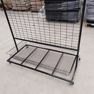 Retalho Multi-funcional Mesh Wire Hanging Display Rack do supermercado com quadros de avisos do PVC