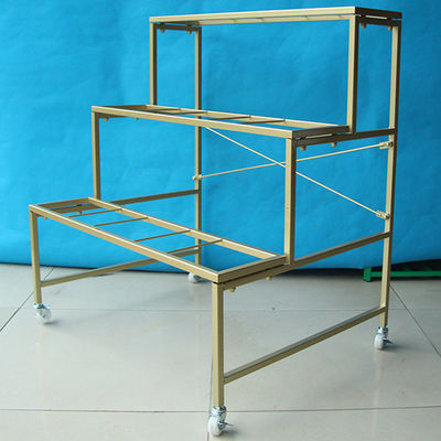 Cremalheira de exposição da flor do comprimento do quadro 750mm do ouro como a decoração do casamento