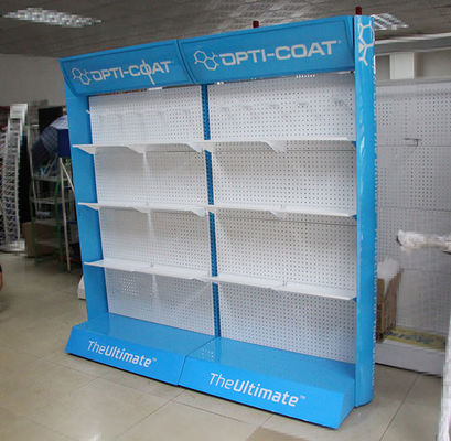 O comprimento azul Peg Hook Display Rack Powder da profundidade 1000mm da cor 500mm revestiu