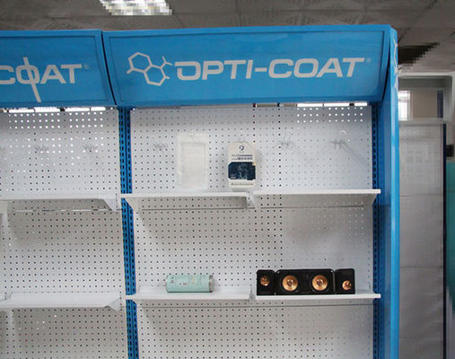 O comprimento azul Peg Hook Display Rack Powder da profundidade 1000mm da cor 500mm revestiu