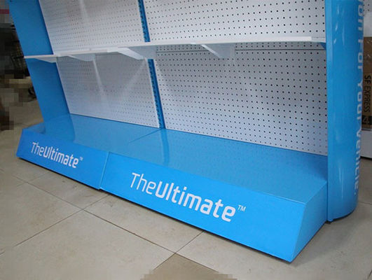 O comprimento azul Peg Hook Display Rack Powder da profundidade 1000mm da cor 500mm revestiu