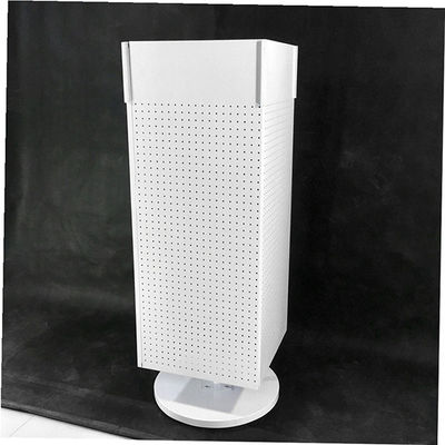 A cremalheira de exposição de H1440mm W540mm Pegboard, cremalheira quatro do girador de Pegboard da bancada tomou partido