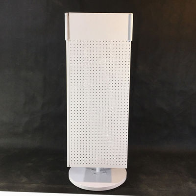 A cremalheira de exposição de H1440mm W540mm Pegboard, cremalheira quatro do girador de Pegboard da bancada tomou partido