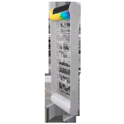 Cremalheira de exposição branca feita sob encomenda 600*355*2030mm da bateria da cor do estilo moderno