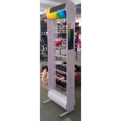 Cremalheira de exposição branca feita sob encomenda 600*355*2030mm da bateria da cor do estilo moderno