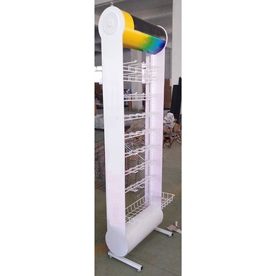 Cremalheira de exposição branca feita sob encomenda 600*355*2030mm da bateria da cor do estilo moderno