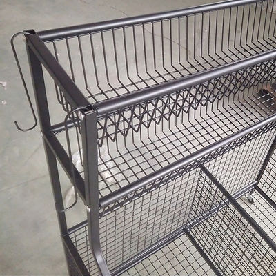 42inch organizador Rack With Baskets do material desportivo do comprimento da altura 36inch e ganchos