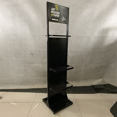 Suporte preto da cremalheira de exposição da cor D500mm H2000mm para o armazenamento