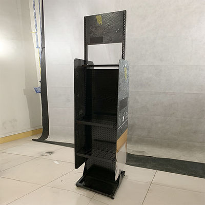Suporte preto da cremalheira de exposição da cor D500mm H2000mm para o armazenamento
