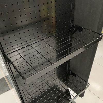 Suporte preto da cremalheira de exposição da cor D500mm H2000mm para o armazenamento