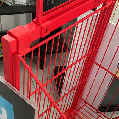 Cremalheiras de exposição do supermercado do comprimento de Mesh Wire Red Color 400mm para doces das cookies