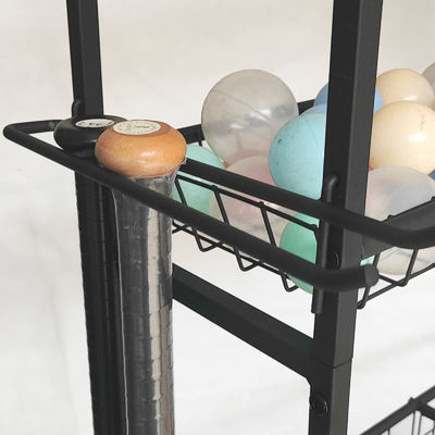 Cremalheira preta removível do armazenamento do material desportivo para a medicina da bola