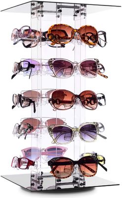 20 óculos de sol de gerencio acrílicos dos quadros indicam o suporte do Eyewear do suporte