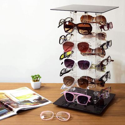 20 óculos de sol de gerencio acrílicos dos quadros indicam o suporte do Eyewear do suporte