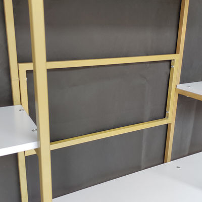 Estante industrial do canto da escada de 12 prateleiras com o organizador do armazenamento da prateleira de exposição de 4 séries