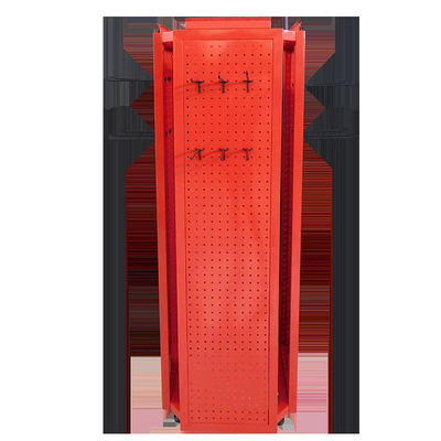 Cremalheira de exposição de Pegboard de quatro séries com logotipo feito sob encomenda do suporte