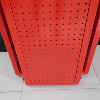 Cremalheira de exposição de Pegboard de quatro séries com logotipo feito sob encomenda do suporte