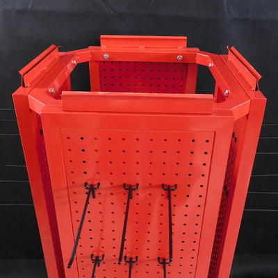 Cremalheira de exposição de Pegboard de quatro séries com logotipo feito sob encomenda do suporte