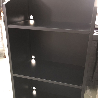 Arquivar ajustável de alumínio preto de 3 cremalheiras de exposição do supermercado do fogão de cozimento das séries